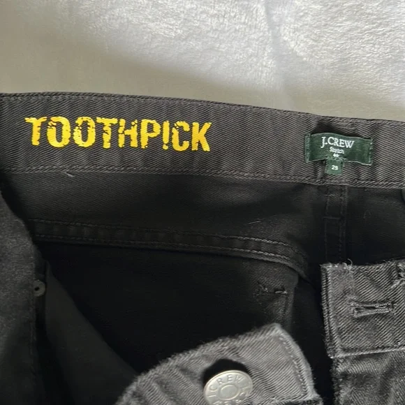 Black J. Crew Toothpick Jeans - Picture 3 of 4